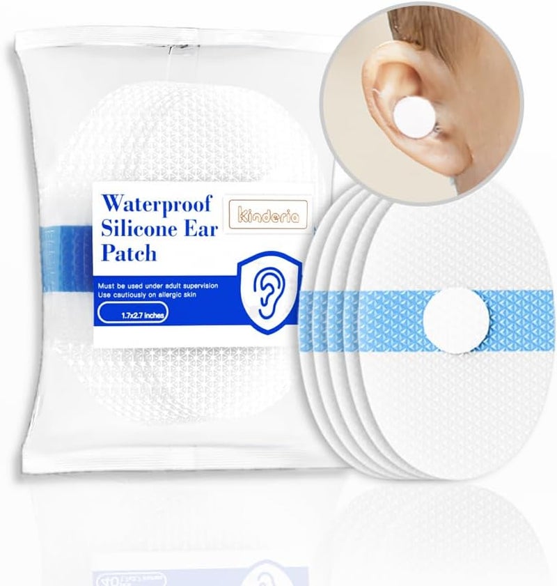 Kinderia 60Pcs Baby Ear Tape for Swimming, Ear Covers for Shower, Baby Ears Protection for Bath, Infant Ear Protection from Water, Ear Waterproof Stickers by - Image 1